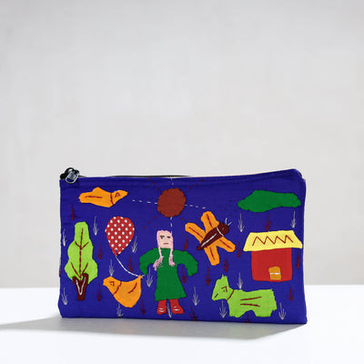 Pipli Applique Work Cotton Cosmetic Pouch