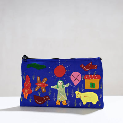 Pipli Applique Work Cotton Cosmetic Pouch