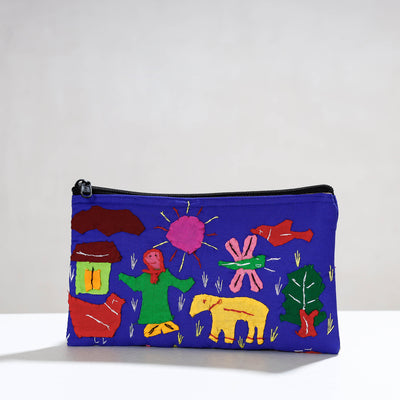 Pipli Applique Work Cotton Cosmetic Pouch