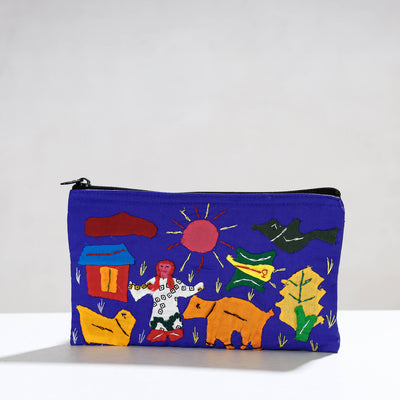 Pipli Applique Work Cotton Cosmetic Pouch