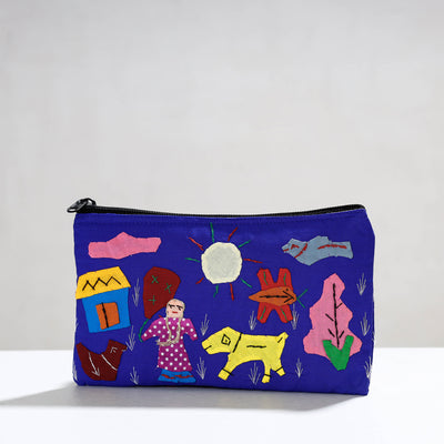 Pipli Applique Work Cotton Cosmetic Pouch