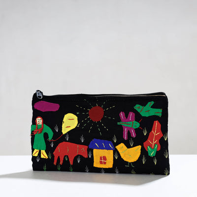 Pipli Applique Work Cotton Cosmetic Pouch