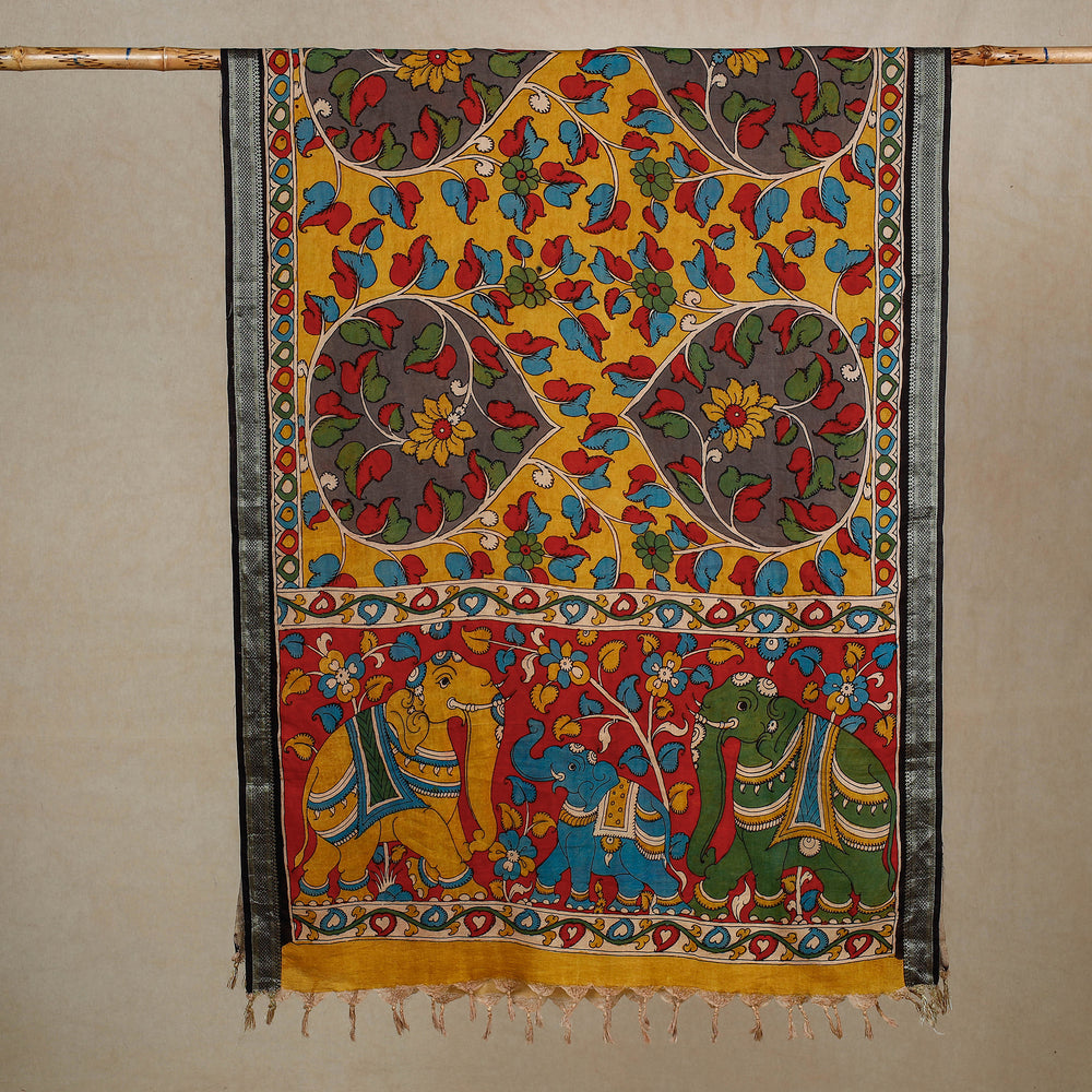 kalamkari handpainted dupatta