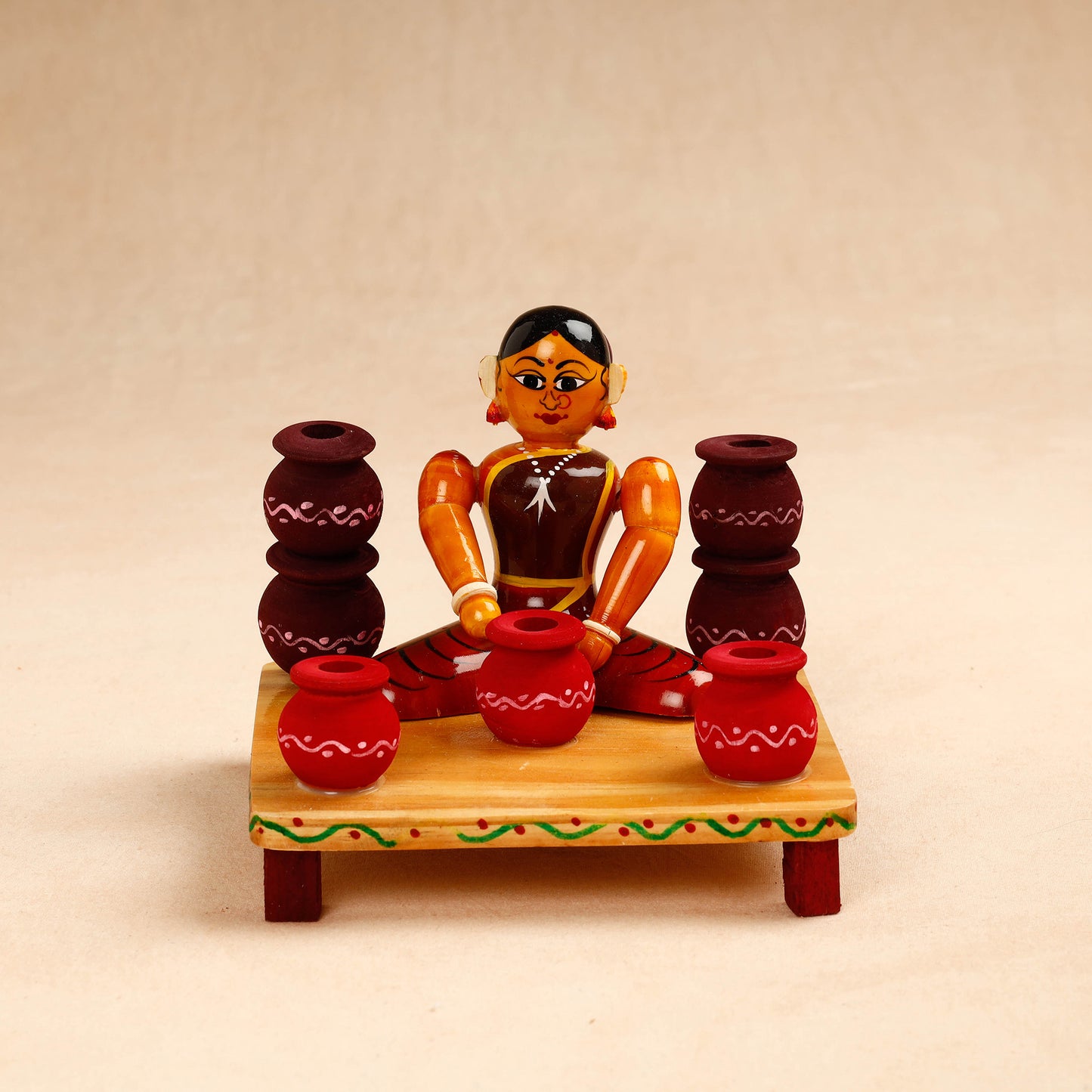 Pots Selling Women - Etikoppaka Handcrafted Wooden Decor Item