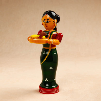 Tambaram Women - Etikoppaka Handcrafted Wooden Decor Item