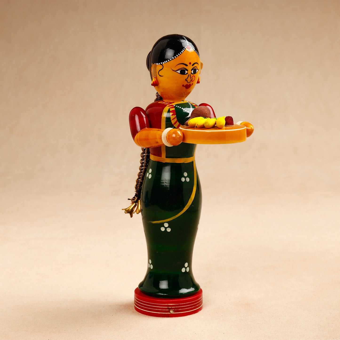 Tambaram Women - Etikoppaka Handcrafted Wooden Decor Item
