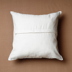 Beige Block Print Cotton Sanganeri Cushion Cover
