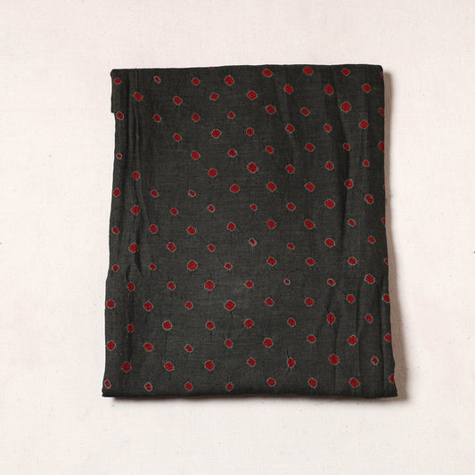Grey - Kutch Bandhani Tie-Dye Satin Cotton Precut Fabric (1.75 Meter)