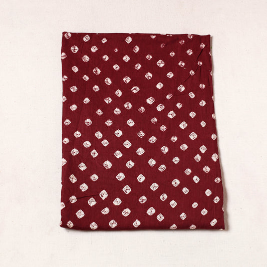 Purple - Kutch Bandhani Tie-Dye Satin Cotton Precut Fabric (0.9 Meter)