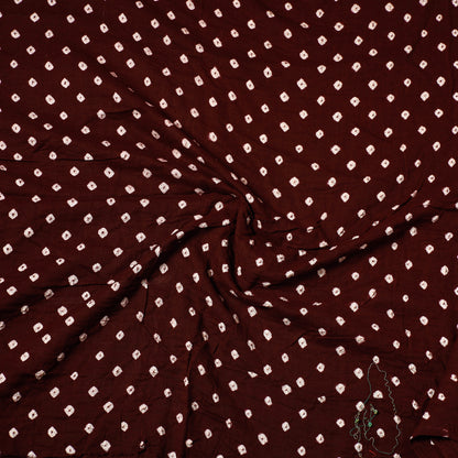 Black - Kutch Bandhani Tie-Dye Satin Cotton Precut Fabric (1.3 Meter)