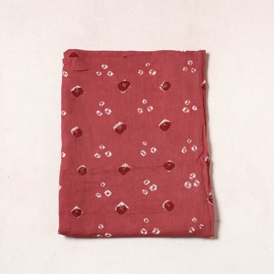Pink - Kutch Bandhani Tie-Dye Satin Cotton Precut Fabric