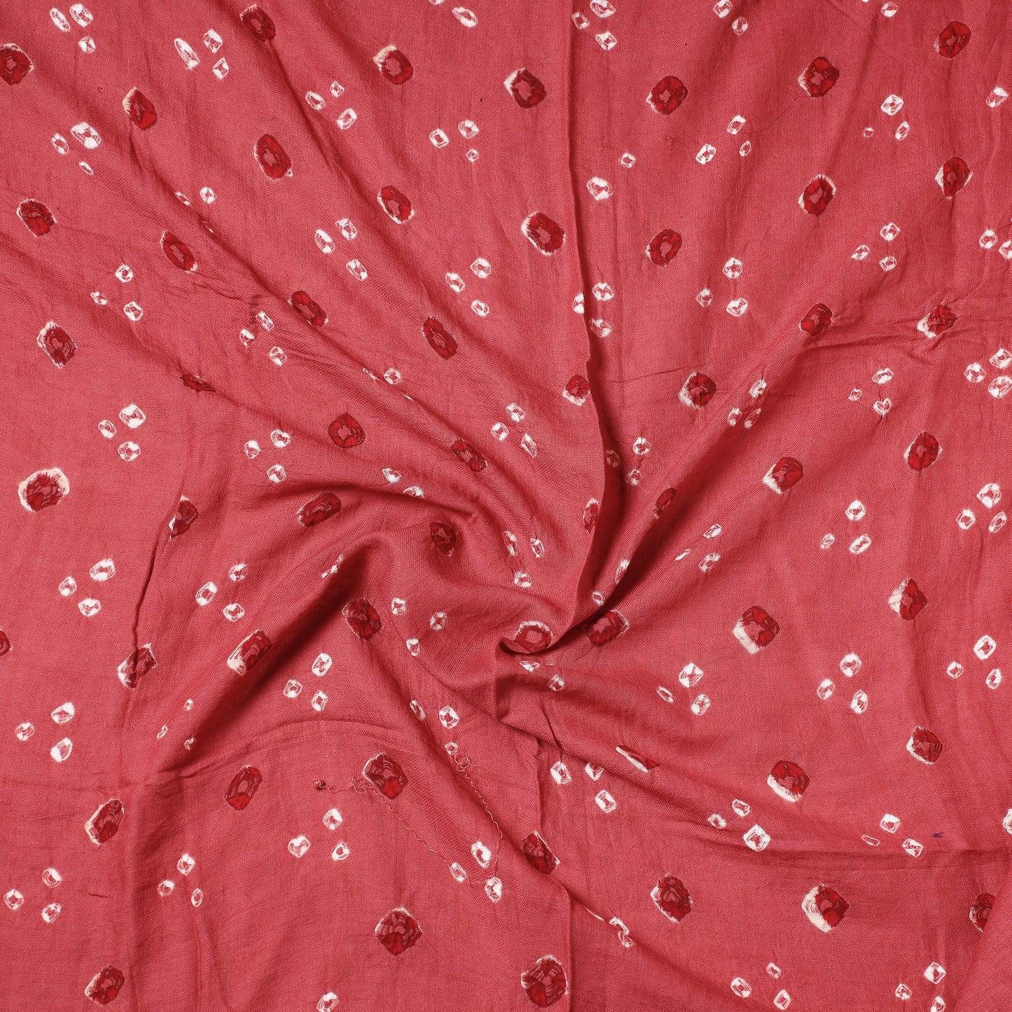 Pink - Kutch Bandhani Tie-Dye Satin Cotton Precut Fabric