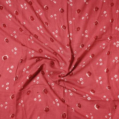 Pink - Kutch Bandhani Tie-Dye Satin Cotton Precut Fabric