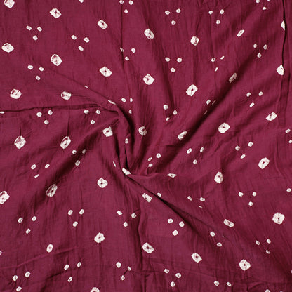 Purple - Kutch Bandhani Tie-Dye Satin Cotton Precut Fabric (1.5 Meter)