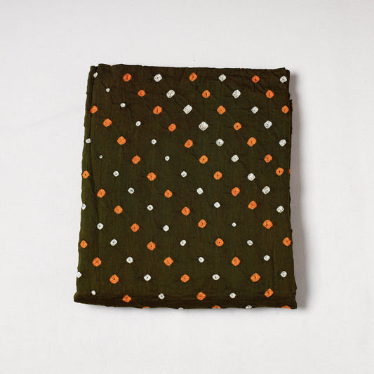 Green - Kutch Bandhani Tie-Dye Mul Cotton Precut Fabric