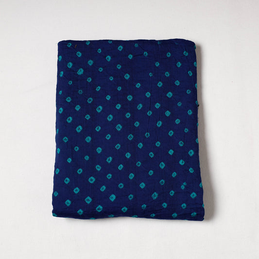Blue - Kutch Bandhani Tie-Dye Mul Cotton Precut Fabric