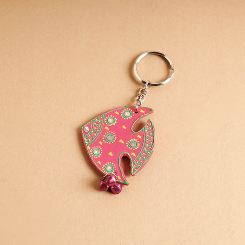 Handpainted Wooden Key Chain