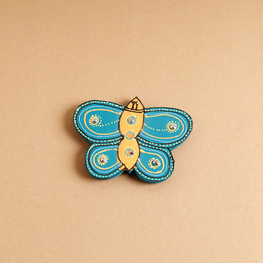 Butterfly - Abstract Pastel Handpainted Wooden Magnet