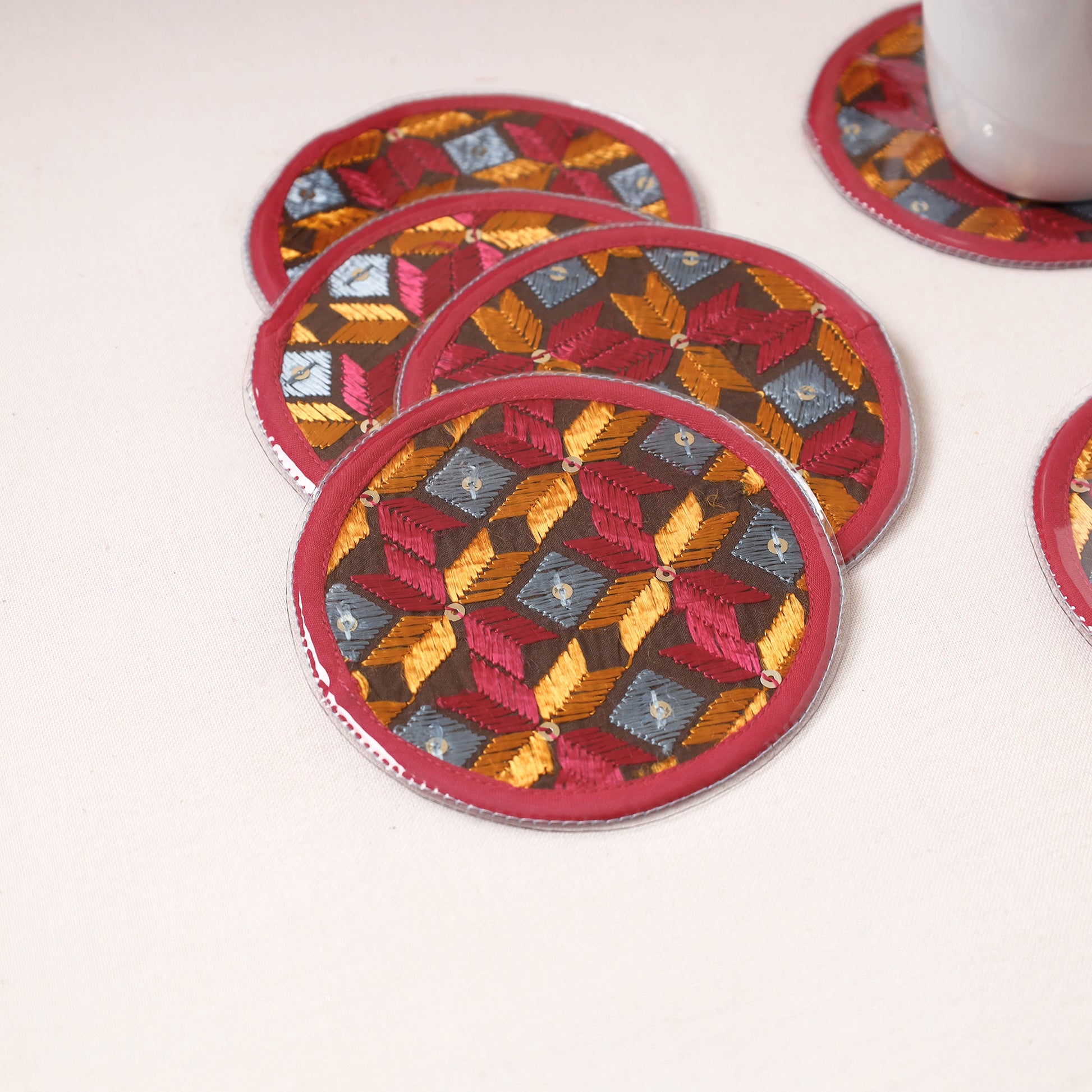 embroidery coasters