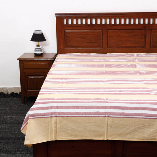 Multicolor - Pure Handloom Cotton Single Bed Cover (90 x 60 in)