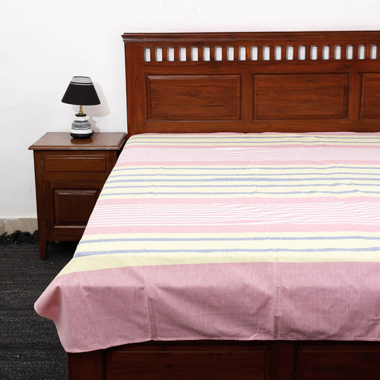 Multicolor - Pure Handloom Cotton Single Bed Cover (90 x 60 in)