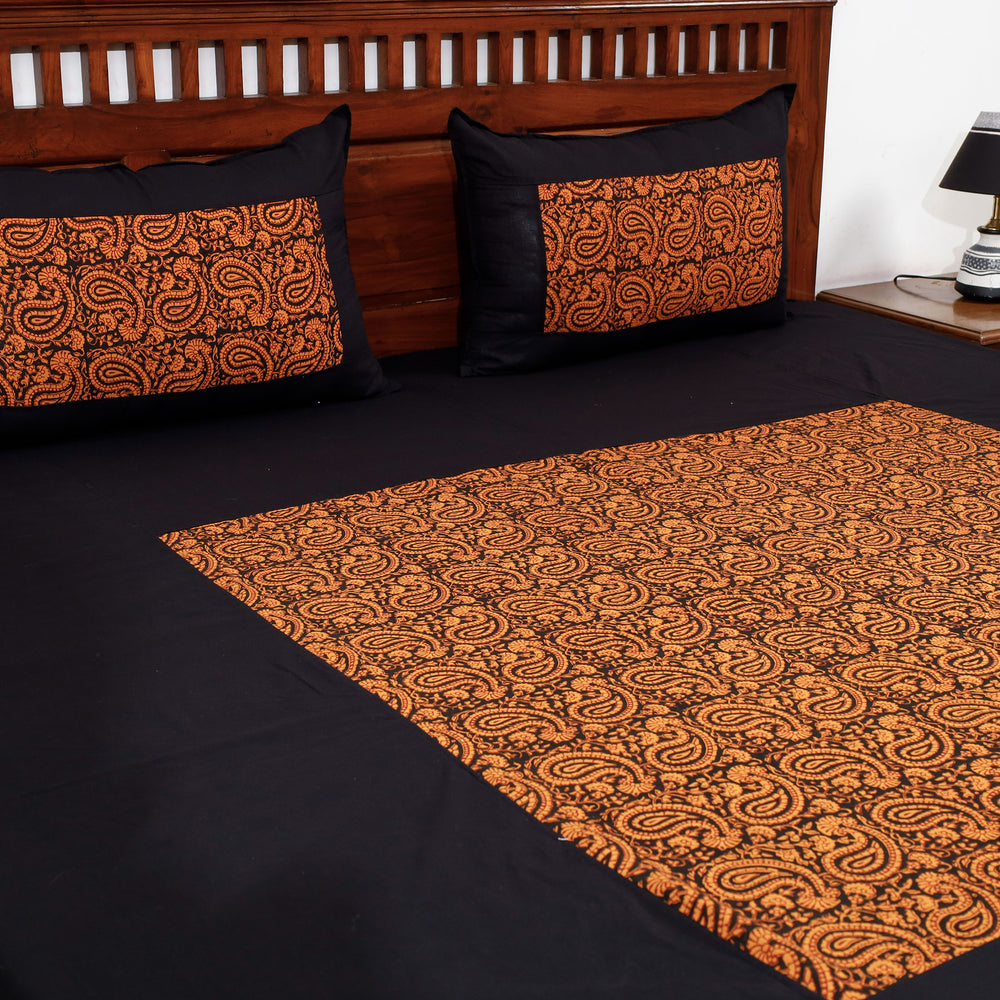 plain double bed cover set