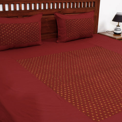 plain double bed cover set