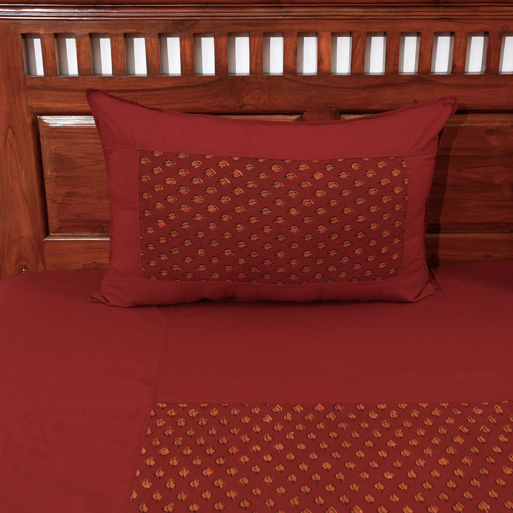 plain double bed cover set