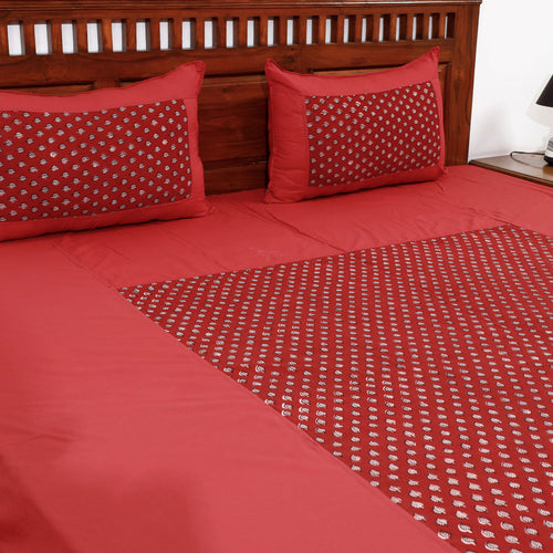 plain double bed cover set