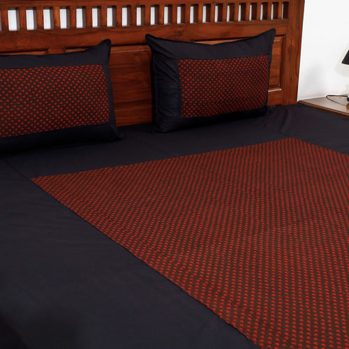 plain double bed cover set