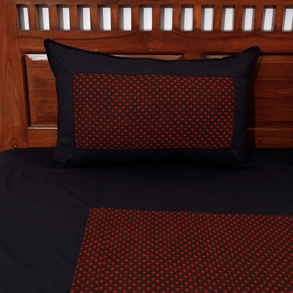 plain double bed cover set