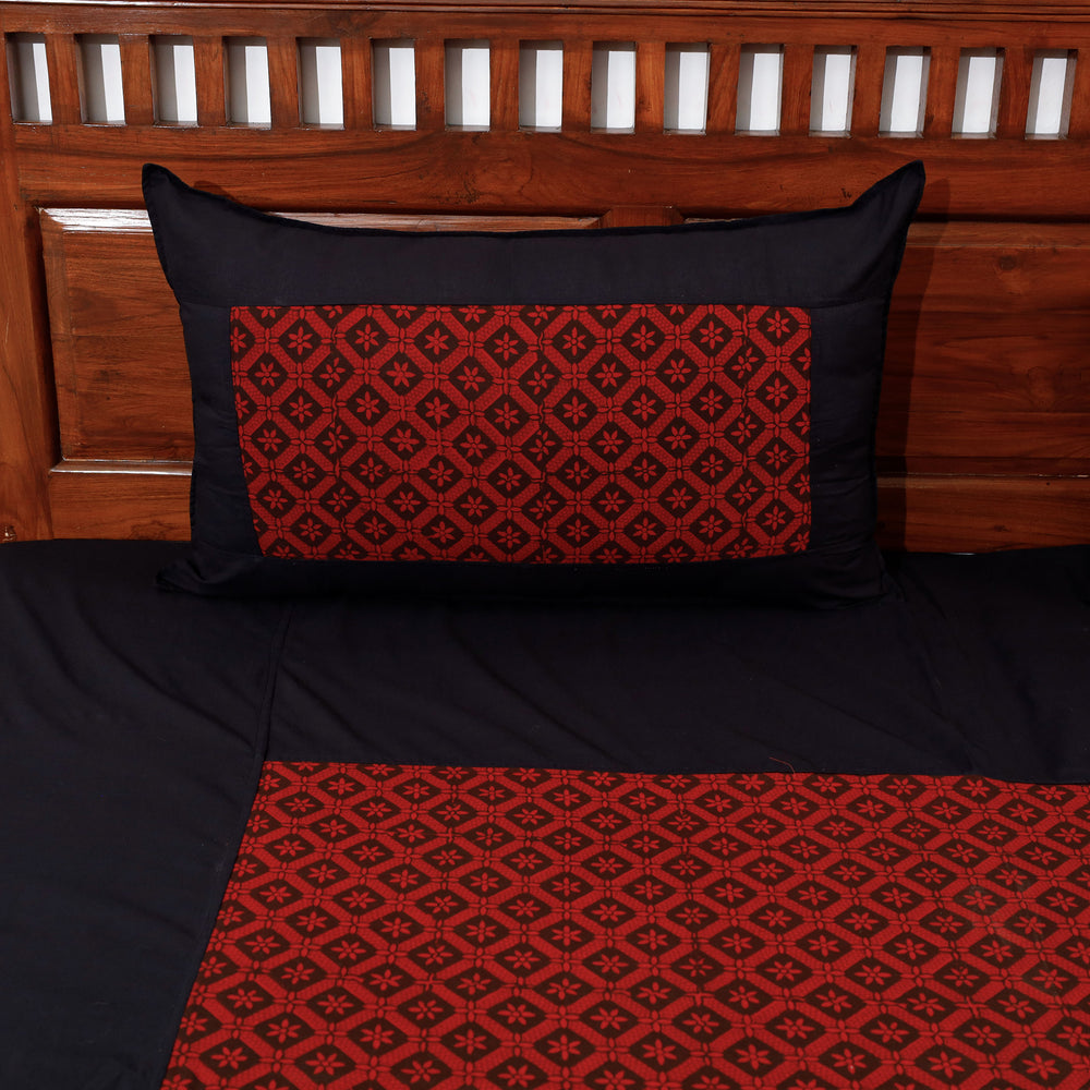 plain double bed cover set