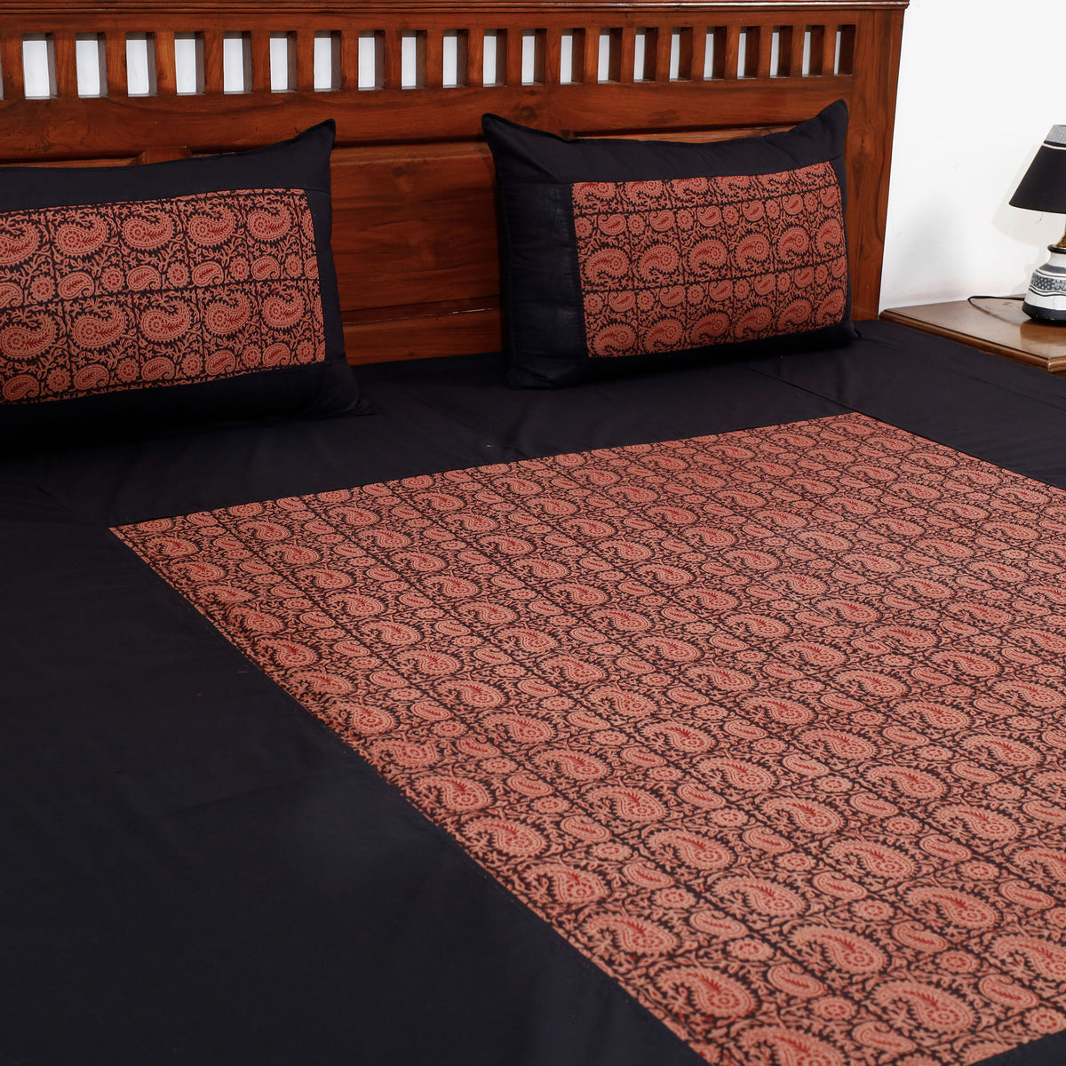 plain double bed cover set