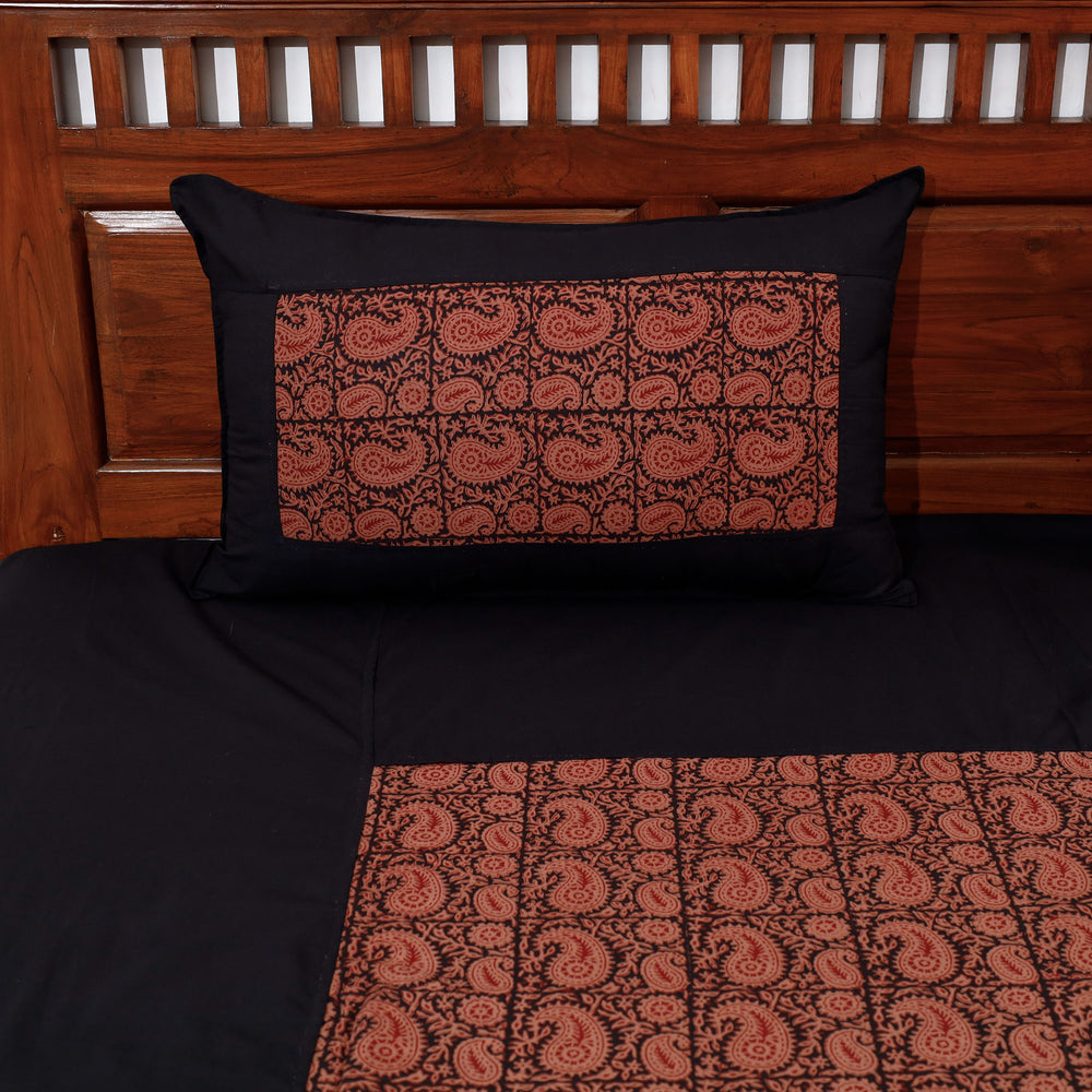 plain double bed cover set