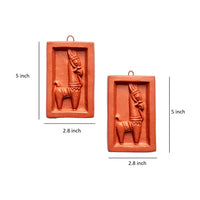 Terracotta Bankura Horse Wall Hanging (Set of 2)