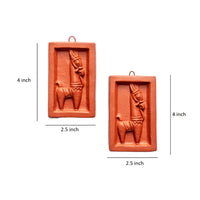 Terracotta Bankura Horse Wall Hanging (Set of 2)