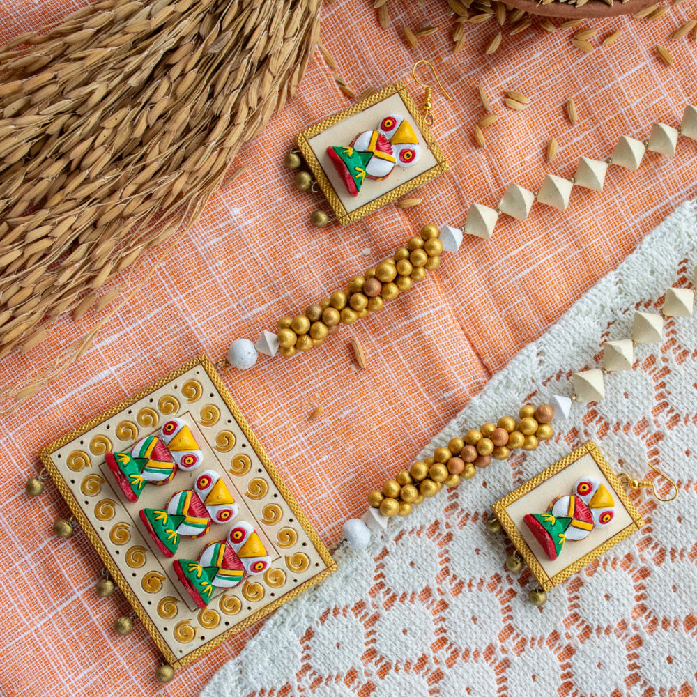 Terracotta Necklace Set for Woman