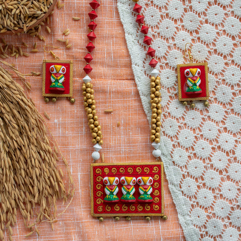 Terracotta Necklace Set for Woman