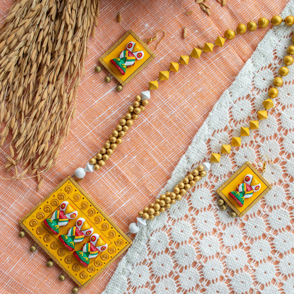 Terracotta Necklace Set for Woman