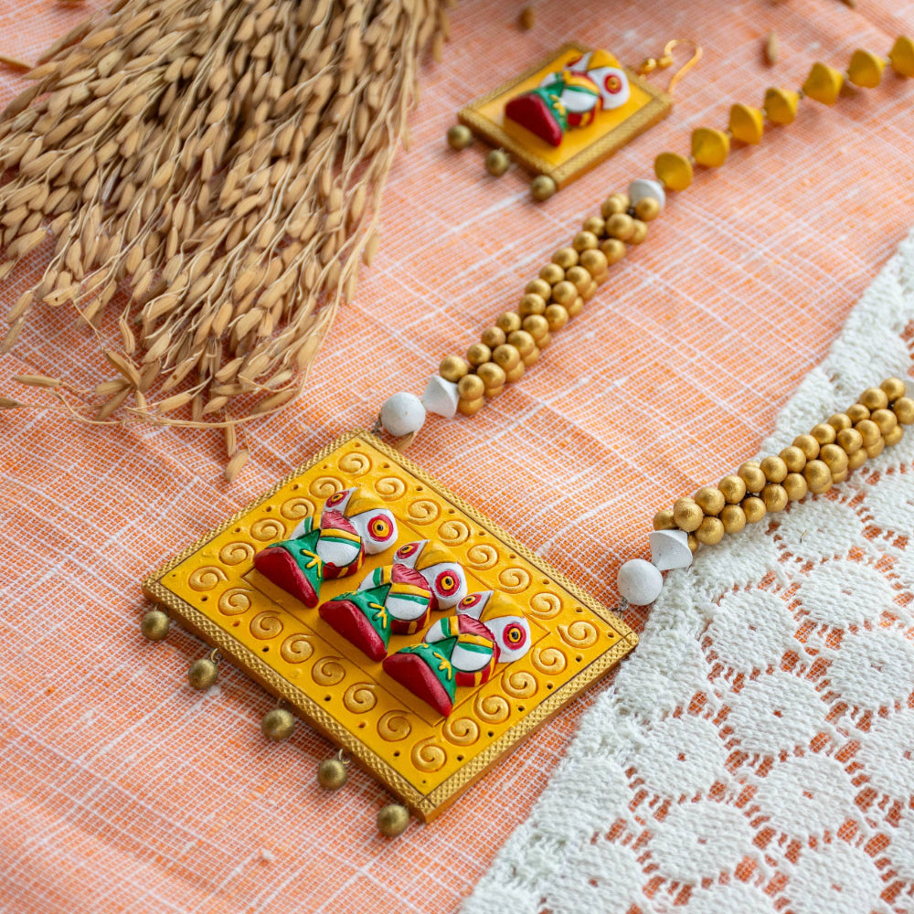 Terracotta Necklace Set for Woman