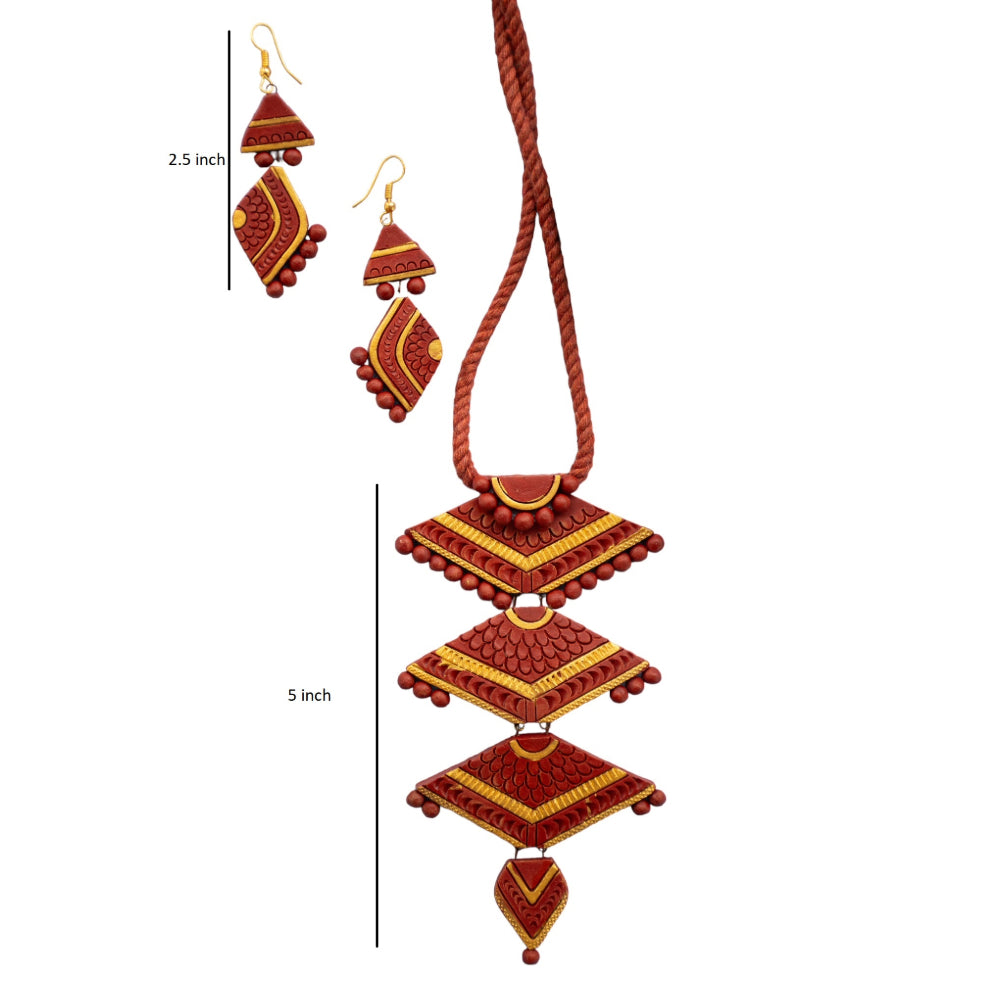 Terracotta Necklace Set for Woman