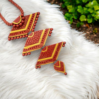 Terracotta Necklace Set for Woman