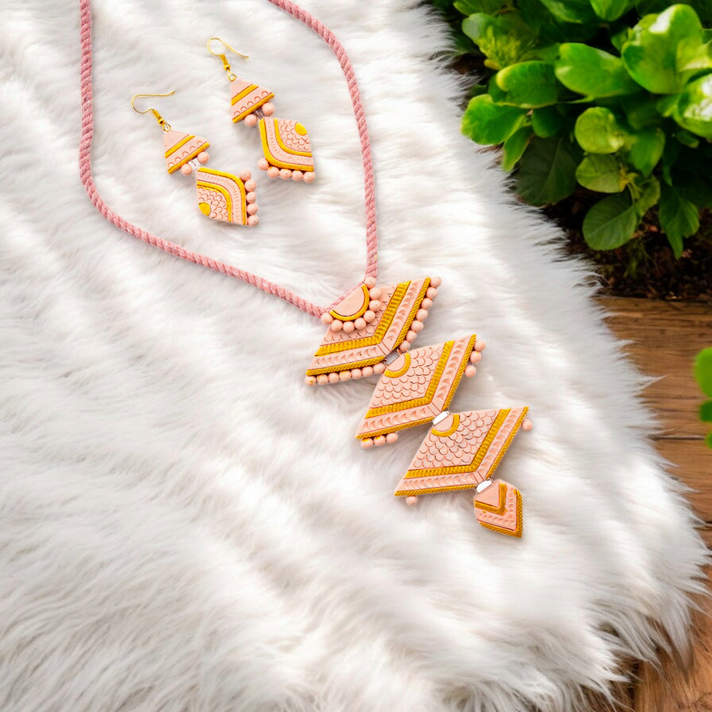 Terracotta Necklace Set for Woman