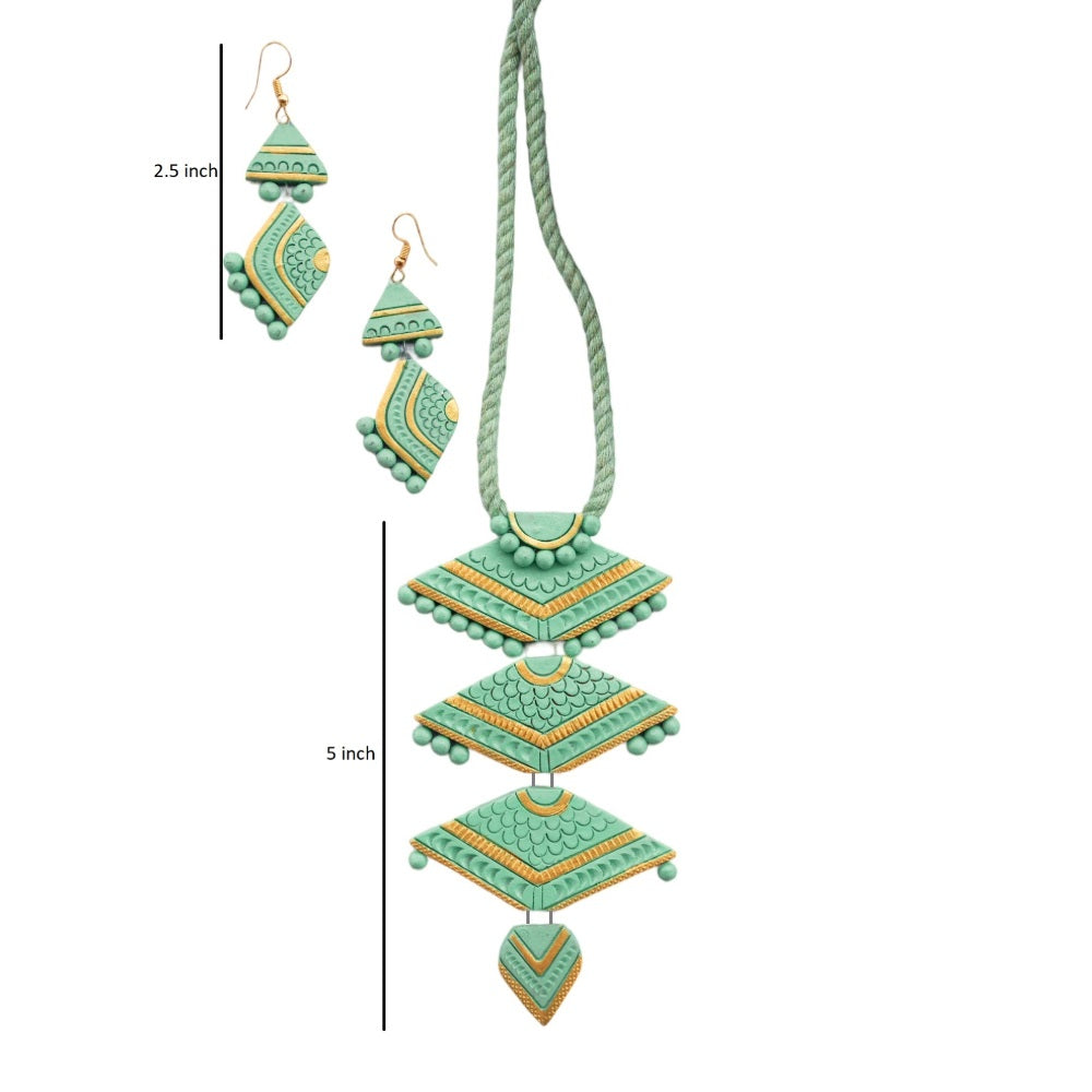 Terracotta Necklace Set for Woman