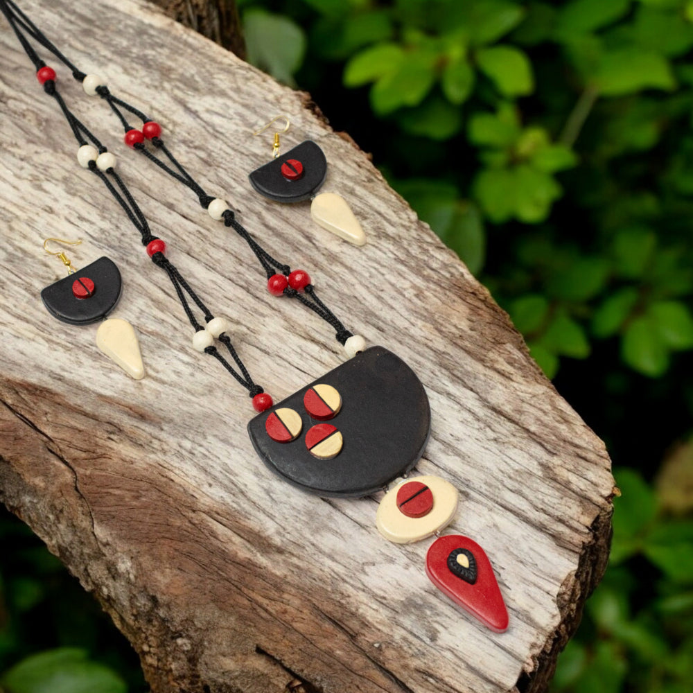 Terracotta Necklace Set for Woman