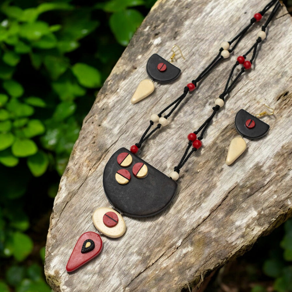 Terracotta Necklace Set for Woman