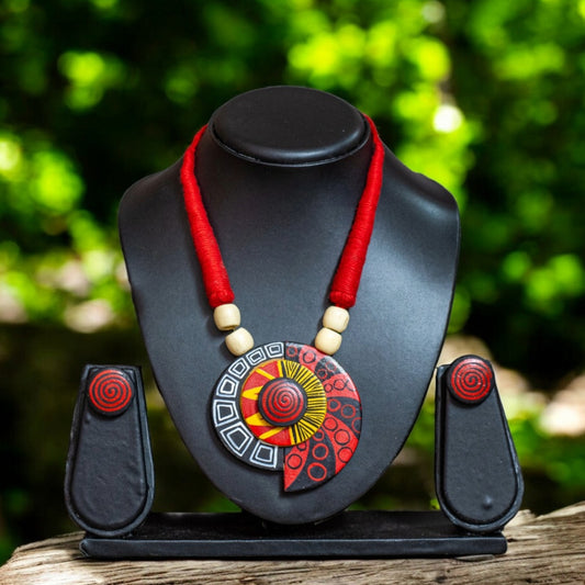 Terracotta Necklace Set for Woman