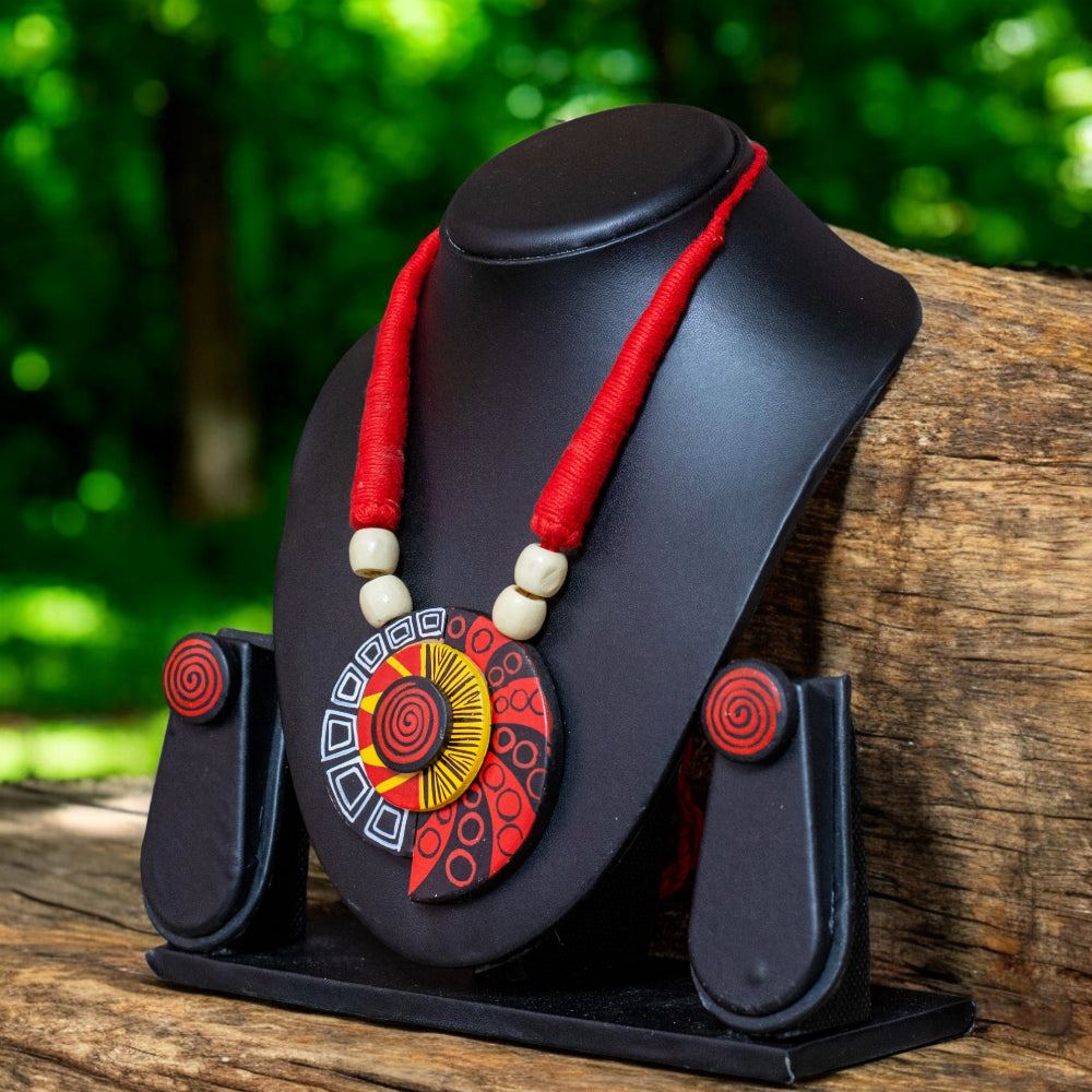 Terracotta Necklace Set for Woman