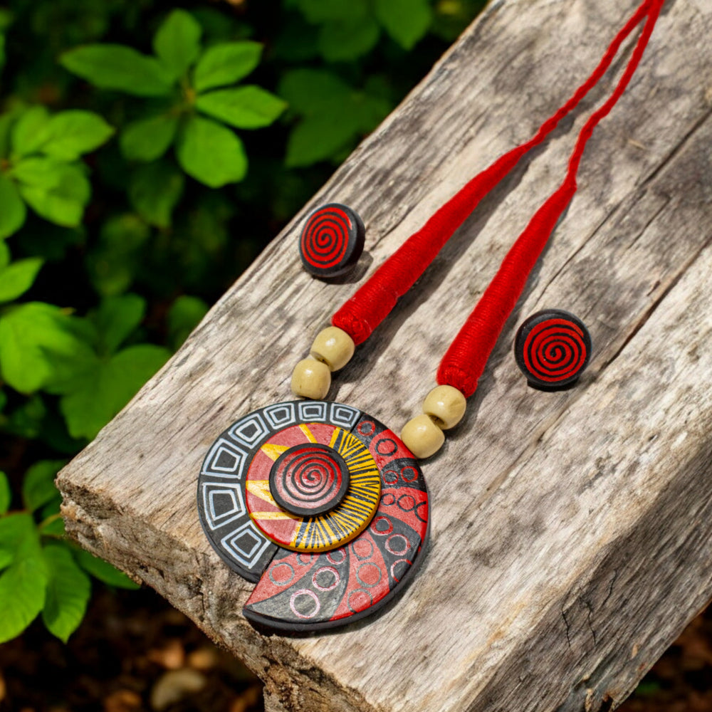 Terracotta Necklace Set for Woman