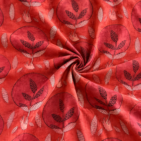 Pomegranate Peel Hand Block Print Cotton Fabric 02